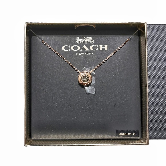 Coach Open Circle Stone Necklace - Picture 3 of 6